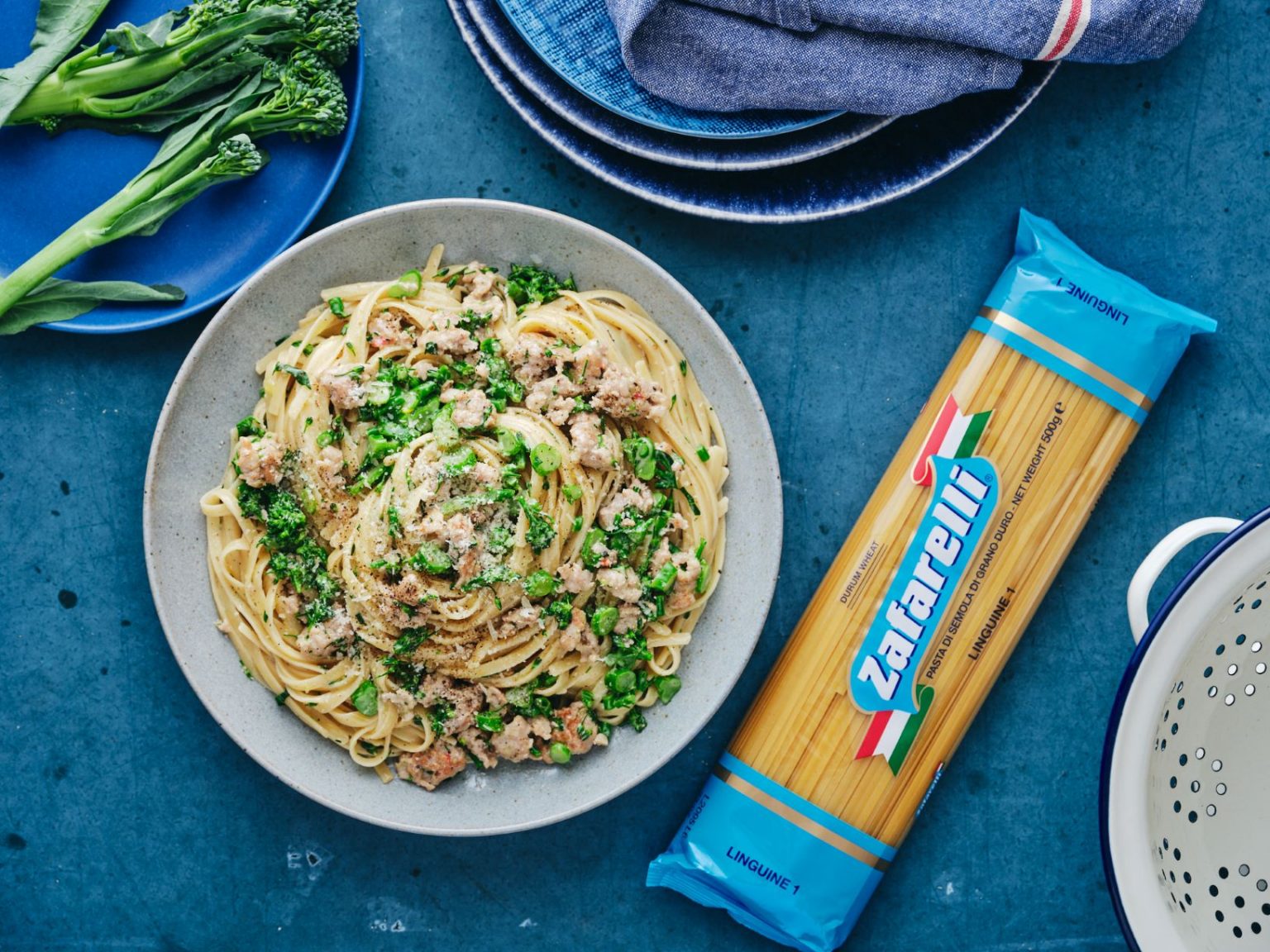 Italian Sausage & Broccolini Linguine Zafarelli Pasta