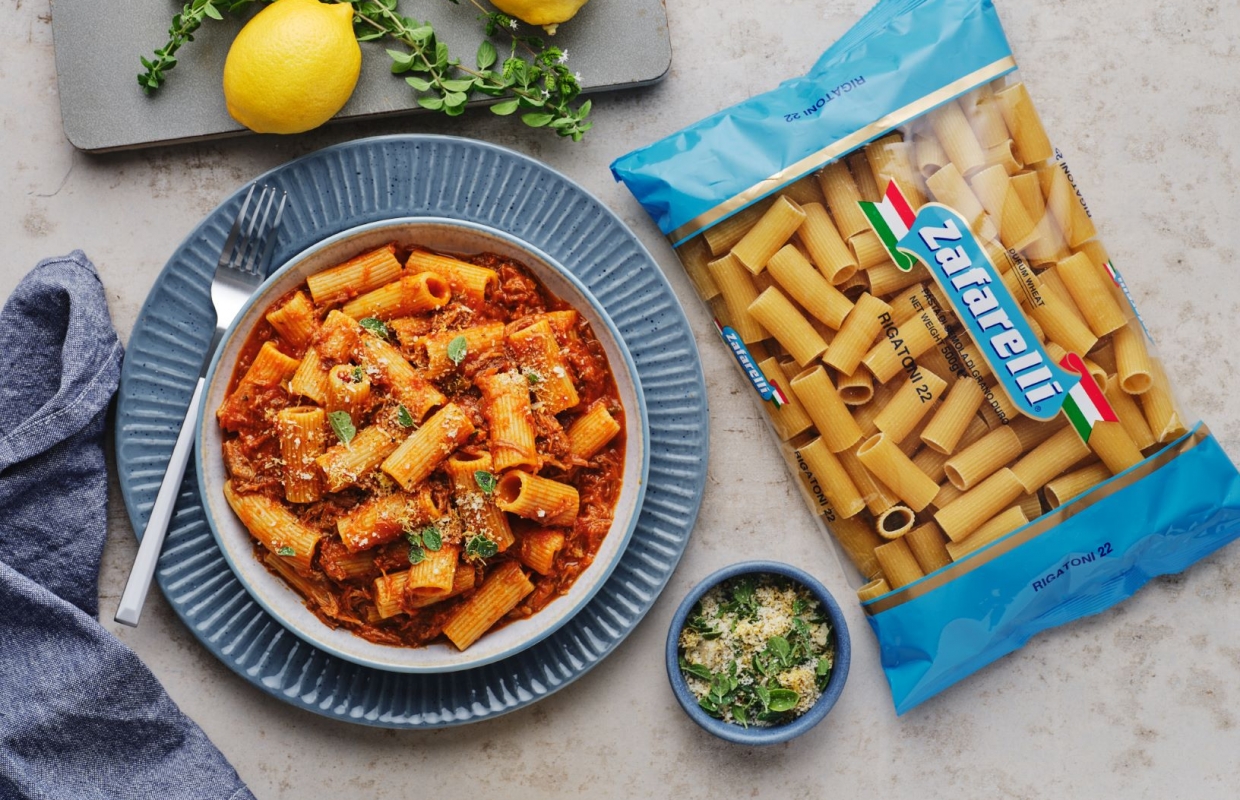 Rigatoni with Slow Cooked Lamb Shank